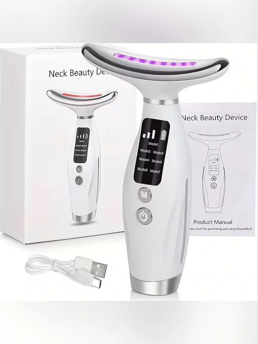 LED Neck Beauty Device - White
